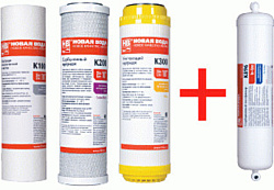 Комплект картриджей Новая Вода (K100, K205, K300, K896) для фильтра E310