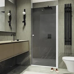 Душевая дверь MaybahGlass 198x60 MGD-800-1 (графит/белый матовый)
