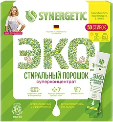 Стиральный порошок Synergetic в стиках 50 шт