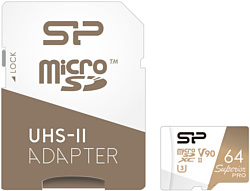 Silicon Power Superior Pro A2 microSDXC SP064GBSTXKA2V20SP 64GB (с адаптером)