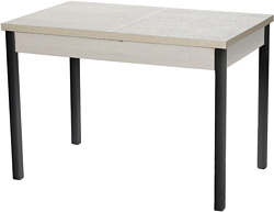 Кухонный стол Древпром Денвер М65 110-140x68 (самерсет/черный матовый)