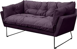 Прямой диван Brioli Анико двухместный (V7/фиолетовый)