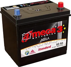 Автомобильный аккумулятор A-mega Standard Asia 60JR (60Ah)