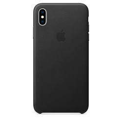 Apple Leather Case для iPhone XS Max Black