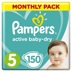 Pampers Active Baby-Dry 5 Junior (11-16 кг) 150 шт