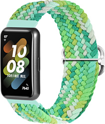 Ремешок Rumi Wick из плетеного нейлона для Huawei Band 7 (салатовый микс)