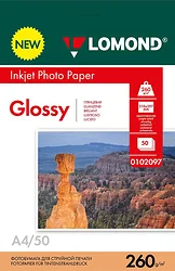 Фотобумага Lomond односторонняя глянцевая А4 260 г/м2 0102097