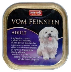 Animonda Vom Feinsten Adult для собак с ягненком и цельным злаками (0.15 кг) 22 шт.