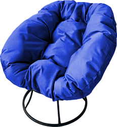 M-Group Пончик 12310410 без ротанга (черный/синяя подушка)
