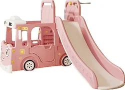 Детский спортивный комплекс Sundays Автобус WJ-A10038 (розовый)