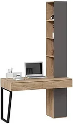 Стол для работы Трия Порто СМ-393.15.012 со шкафом (яблоня беллуно/графит софт)
