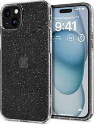 Spigen Liquid Crystal Glitter для iPhone 15 ACS06788 (затемненный/прозрачный)