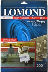 Lomond суперглянцевая односторонняя A4 200 г/кв.м. 20 листов (1101112)
