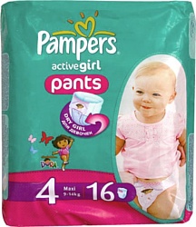 Pampers Active Girl 4 Maxi (16 шт)