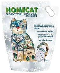 Наполнитель Homecat Силикагелевый Морозная Свежесть 7.6л