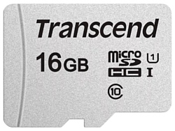 Transcend microSDHC 300S 16GB + адаптер