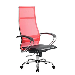 Кресло Metta SK-1-BK Комплект 7, Ch ов/сечен (резиновые ролики, красный)