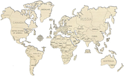 Wooden City Карта Мира (размер M)
