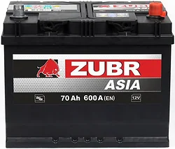 Автомобильный аккумулятор Zubr 70 Ah ZUBR Ultra Asia R+