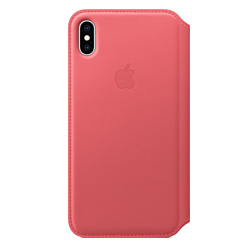 Apple Leather Folio для iPhone XS Max Peony Pink