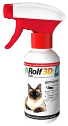 RolfСlub 3D Спрей от клещей и блох для кошек, 200 мл