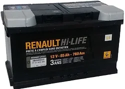 Автомобильный аккумулятор Renault Hi-LIFE (85Ah) 7711419085