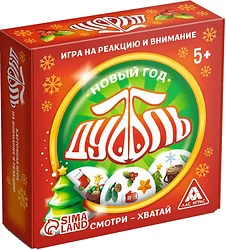 Карточная настольная игра Лас Играс Дуббль Новый год 4278948 Карточная настольная игра Лас Играс Дуббль Новый год 4278948