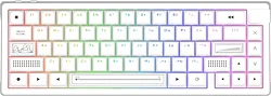 Клавиатура Дарк Проджект KD65A Wireless g3ms Zircon, white