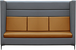 Brioli Дирк трехместный (экокожа, L21-L17 (серый, желтые вставки)