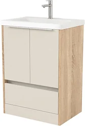 Тумба под умывальник Дабер 017 Тобага/Эридан/Артвин 60 Т17.6Т.0.18Б (бежевый/дуб бардолино/белый)