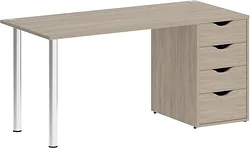 Стол для работы Riva Home Office VR.SP-3-158.4 Silver (дуб аттик)