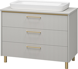 Тумба под умывальник Brevita Elche 100 ELC-0100-0302Я (серый кашемир)