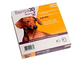 Вектра 3D (СЕВА) Капли для собак весом 1,5–4 кг
