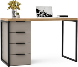 Стол для работы Crafto Кихот Лофт 03 120x60x75 (латте/золотистый дуб)