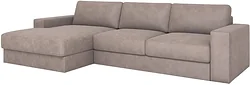 Угловой диван Rivalli Дискавери + оттоманка левая (Tango Light Beige)