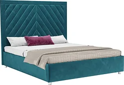 Кровать Мебель-АРС Мишель 160 (бархат сине-зеленый Star Velvet 43 Black Green) Кровать Мебель-АРС Мишель 160 (бархат сине-зеленый Star Velvet 43 Black Green)