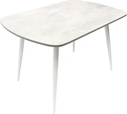 Кухонный стол ВВР ЛДСП (камень светлый/белый конус 110/70) Кухонный стол ВВР ЛДСП (камень светлый/белый конус 110/70)