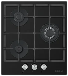 Газовая варочная панель HOMSAIR HGG433TGCBK Газовая варочная панель HOMSAIR HGG433TGCBK