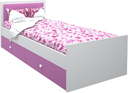 МДК Феникс с мягким изголовьем и ящиками 80x160 Ф4-160-Р (розовый)