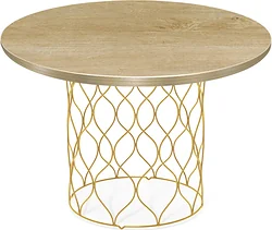 Журнальный столик Sheffilton SHT-TU49/TT 60 (золото/дуб песочный)