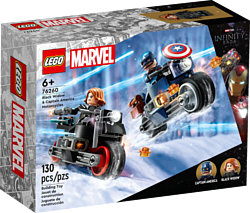 Конструктор LEGO Marvel Super Heroes 76260 Черная вдова и Капитан Америка на мотоциклах