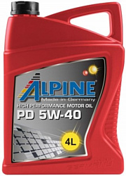 Моторное масло Alpine PD 5W-40 4л