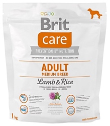 Brit (1 кг) Care Adult Medium Breed Lamb & Rice