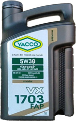 Yacco VX 1703 FAP 5W-30 5л