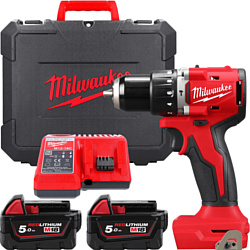 Дрель-шуруповерт Milwaukee M18 M18BLPDRC-502C 4933492826 (с 2-мя АКБ 5 Ач, кейс)