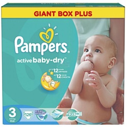 Pampers Active Baby-Dry 3 Midi (126 шт.)