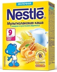 Nestle Мультизлаковая (мед и кусочки абрикоса), 220 г