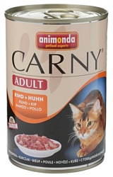 Animonda Carny Adult для кошек с говядиной и курицей (0.4 кг) 6 шт.