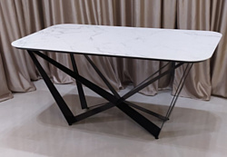 Федельта Мебель Scorpio 160x90 (белый керамогранит/черный)