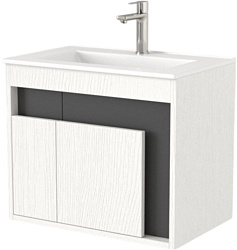 Тумба под умывальник Дабер 016 60 Т16.6.0.20 (белый древесный/серый)